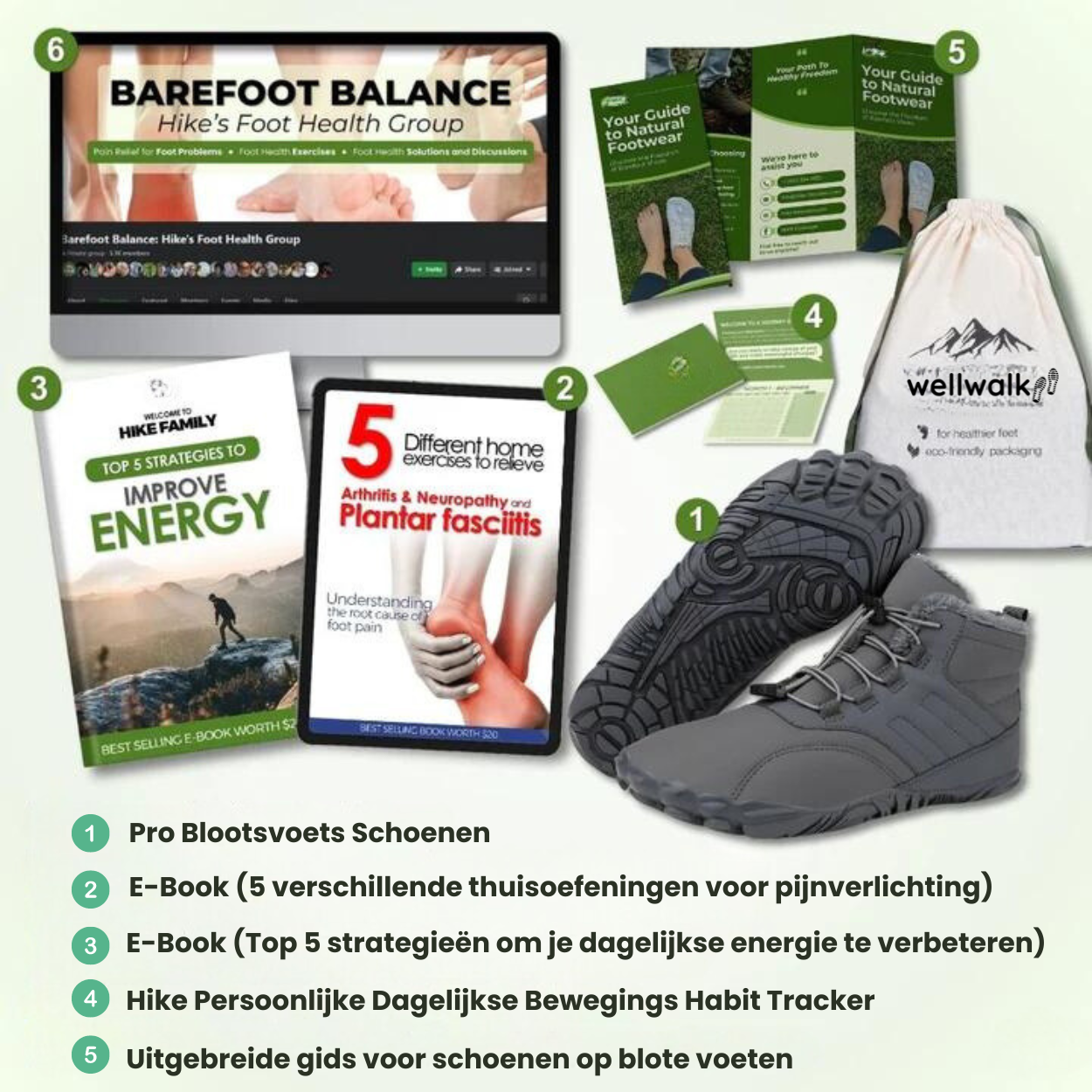 HIKE Pro Flex - Antislip & Waterdichte Winter Barefoot Schoenen 1 + 1 GRATIS